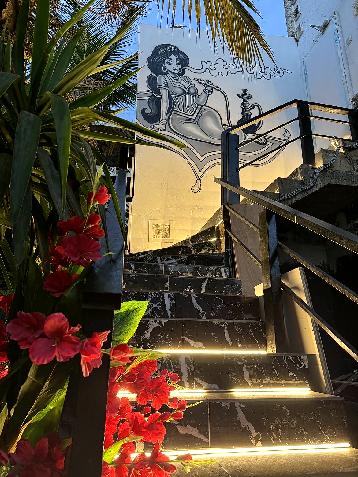 Escalier d'entrée du Carré Vip